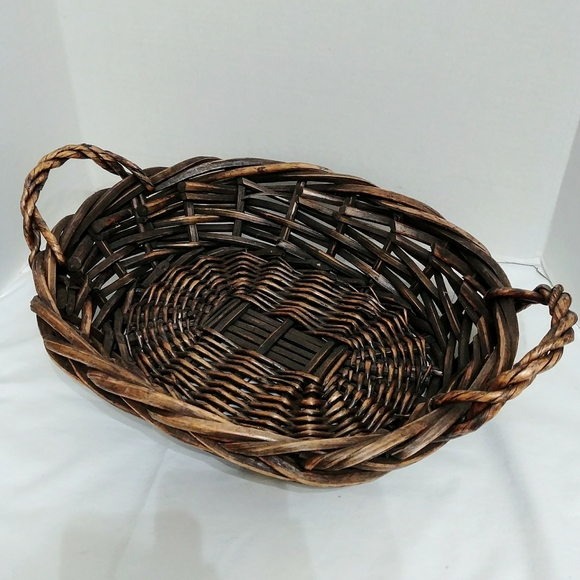 Accents | Large Beautiful Dark Brown Boho Woven Basket | Poshmark